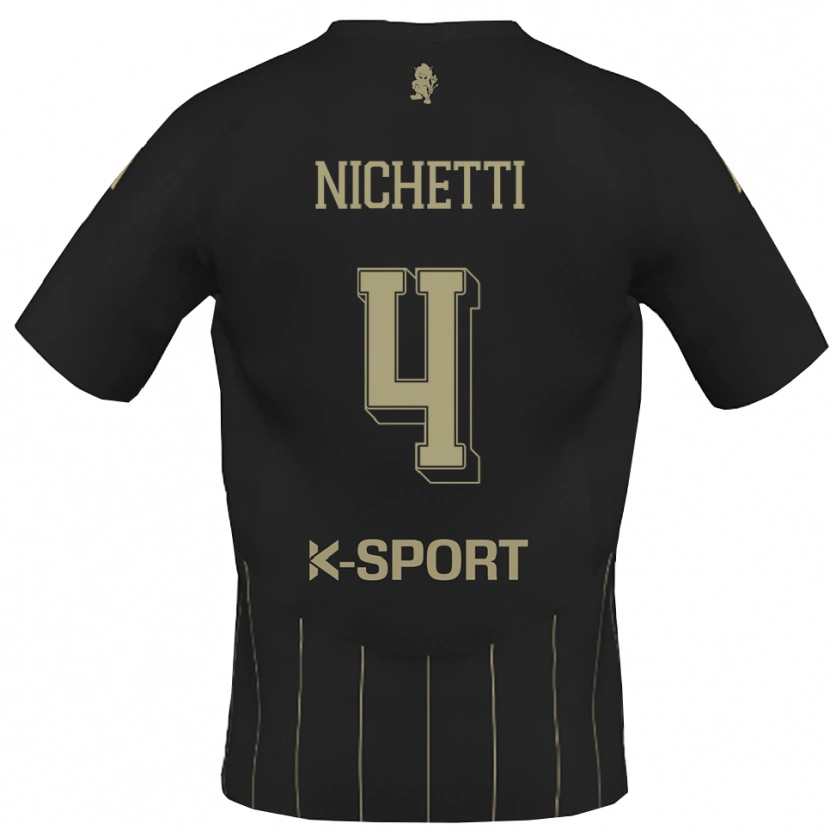 Danxen Donna Maglia Marco Nichetti #4 Grigio Bianco Kit Gara Away 2025/26 Maglietta
