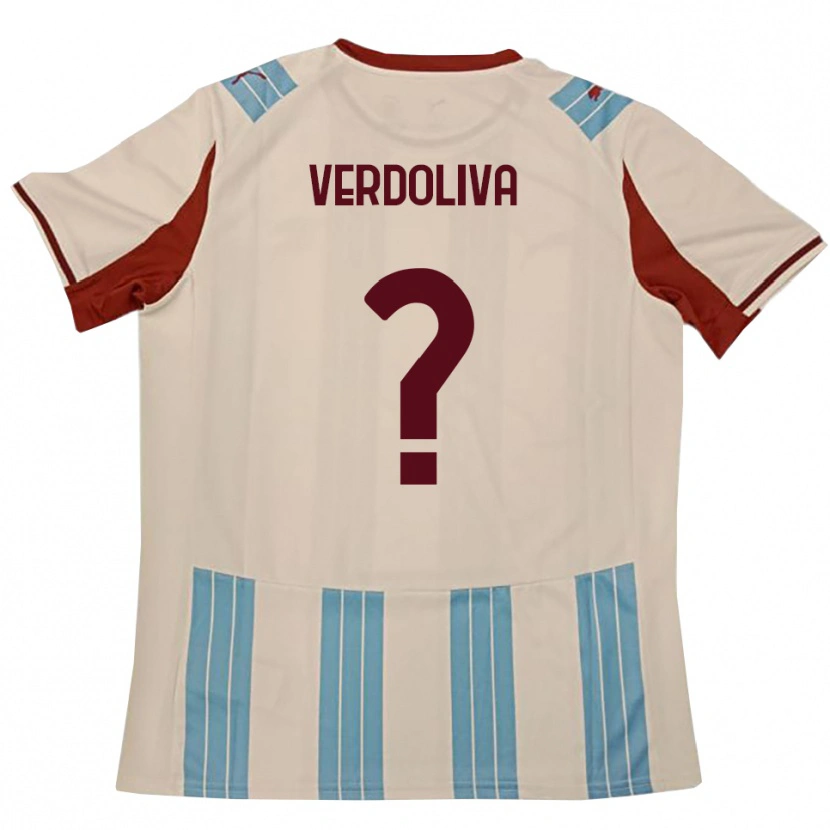 Danxen Donna Maglia Michele Verdoliva #0 Azzurro Cielo Bianco Kit Gara Away 2025/26 Maglietta