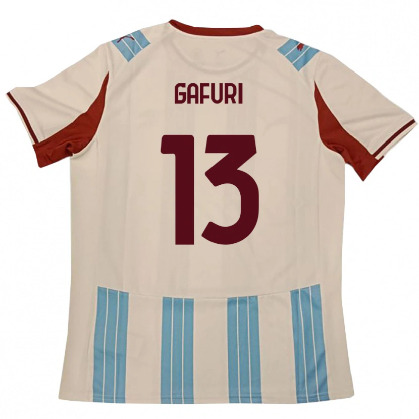 Danxen Donna Maglia Alen Gafuri #13 Azzurro Cielo Bianco Kit Gara Away 2025/26 Maglietta