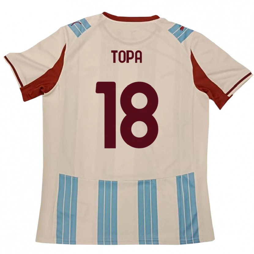 Danxen Donna Maglia Matei Topa #18 Azzurro Cielo Bianco Kit Gara Away 2025/26 Maglietta