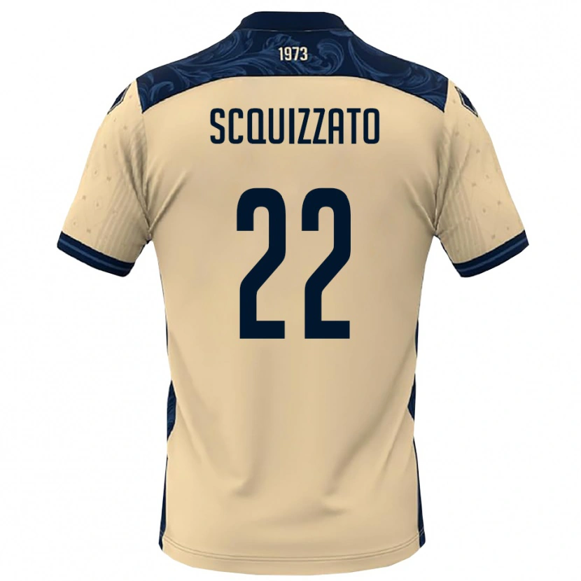 Danxen Donna Maglia Edoardo Scquizzato #22 Bianco Navy Kit Gara Away 2025/26 Maglietta