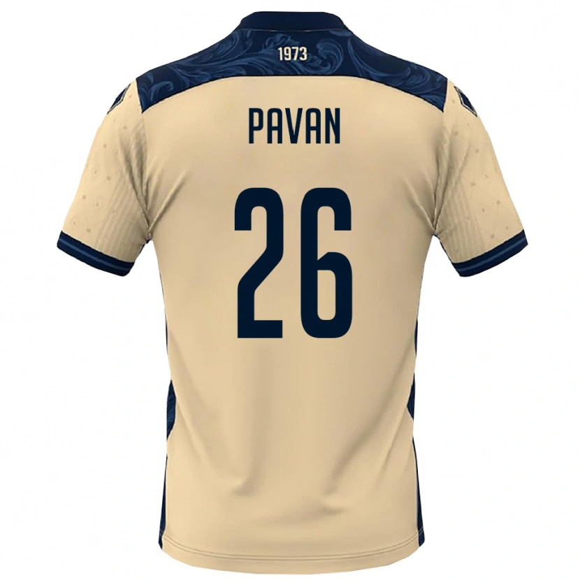 Danxen Donna Maglia Nicola Pavan #26 Bianco Navy Kit Gara Away 2025/26 Maglietta