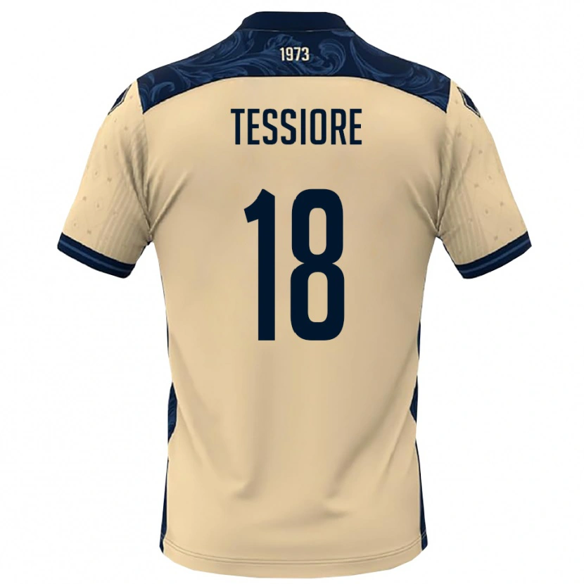 Danxen Donna Maglia Andrea Tessiore #18 Bianco Navy Kit Gara Away 2025/26 Maglietta