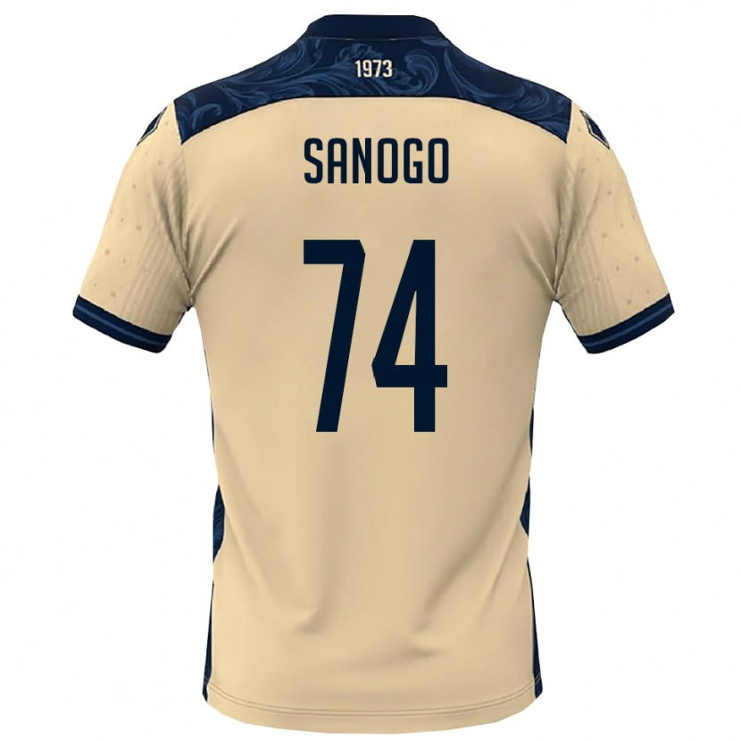Danxen Donna Maglia Ahmed Sanogo #74 Bianco Navy Kit Gara Away 2025/26 Maglietta