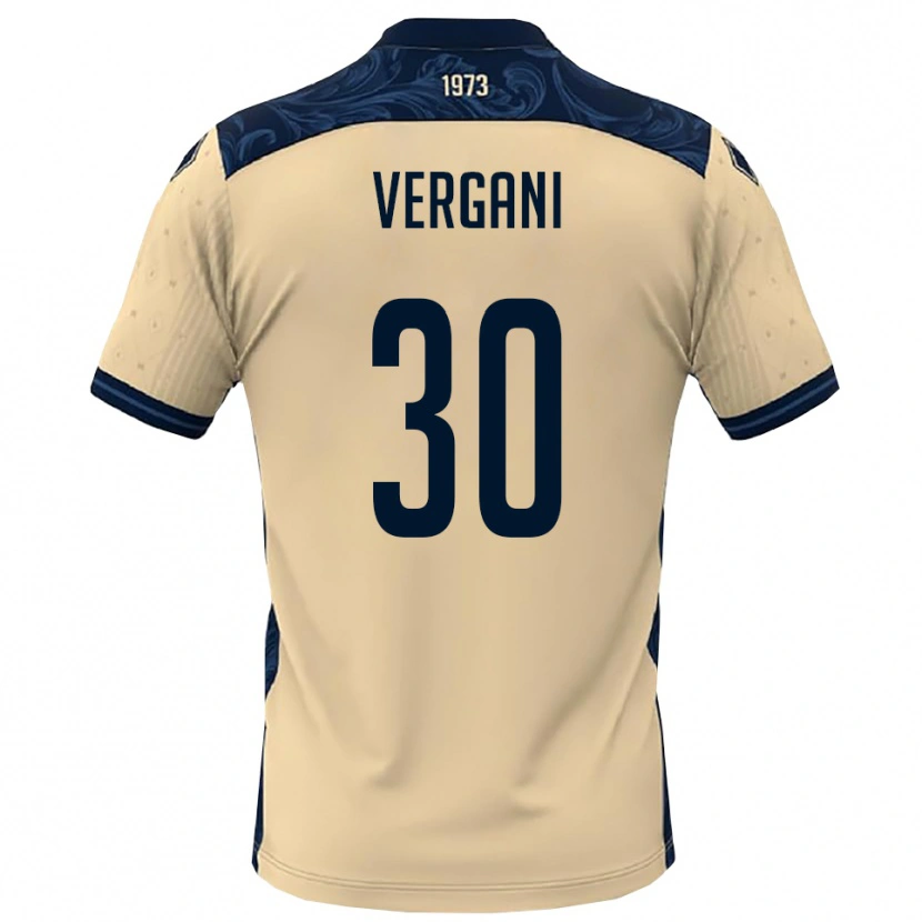 Danxen Donna Maglia Mattia Vergani #30 Bianco Navy Kit Gara Away 2025/26 Maglietta