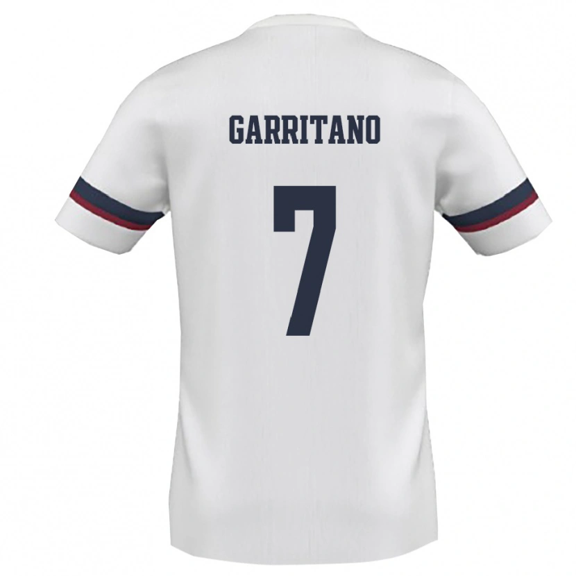 Danxen Donna Maglia Luca Garritano #7 Bianco Rosso Kit Gara Away 2025/26 Maglietta
