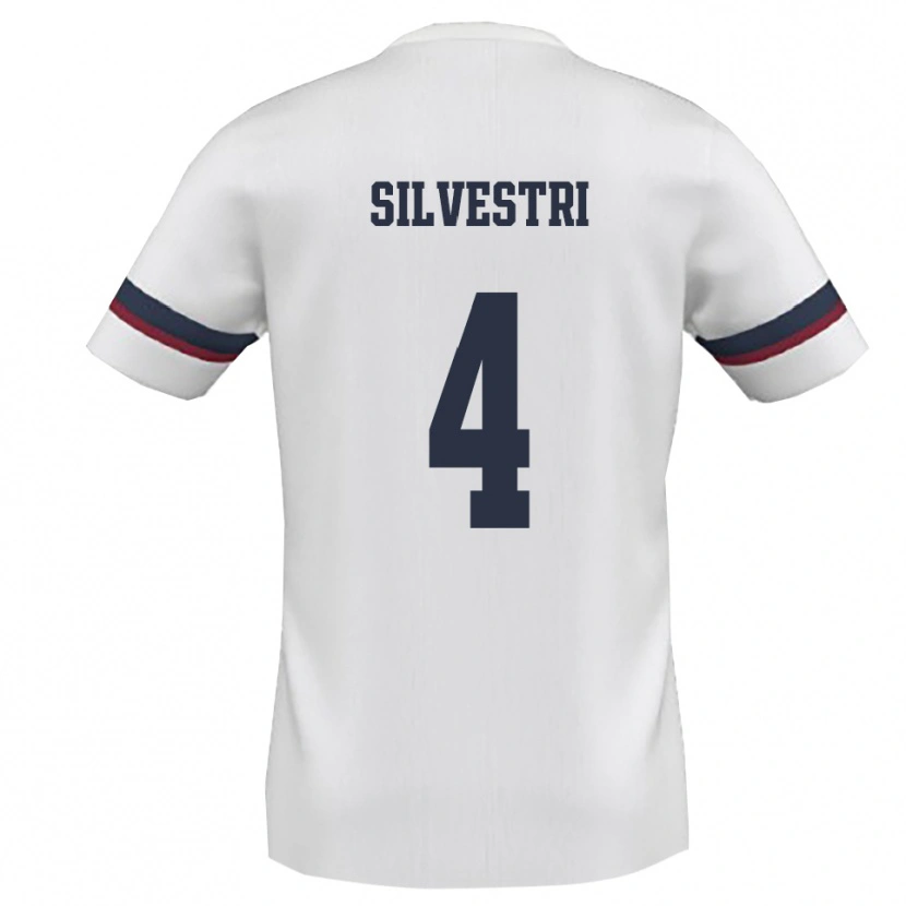 Danxen Donna Maglia Thomas Silvestri #4 Bianco Rosso Kit Gara Away 2025/26 Maglietta