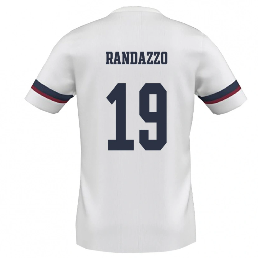Danxen Donna Maglia Alessandro Randazzo #19 Bianco Rosso Kit Gara Away 2025/26 Maglietta