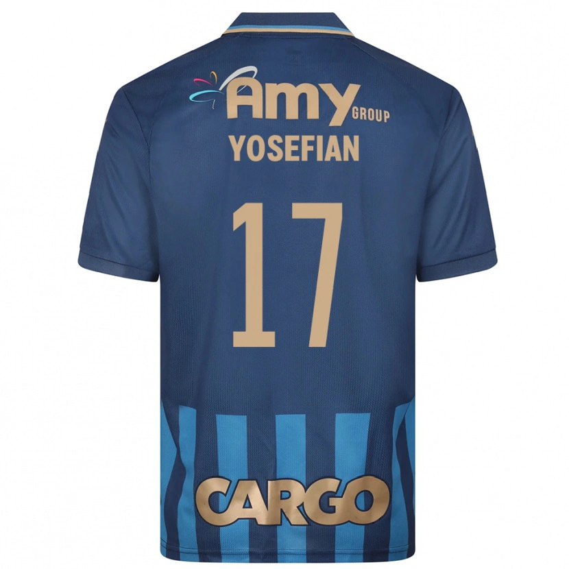 Danxen Donna Maglia Harel Yosefian #17 Blu Navy Kit Gara Away 2025/26 Maglietta