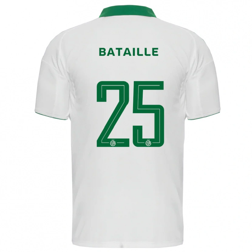 Danxen Donna Maglia Jelle Bataille #25 Bianco Verde Kit Gara Away 2025/26 Maglietta