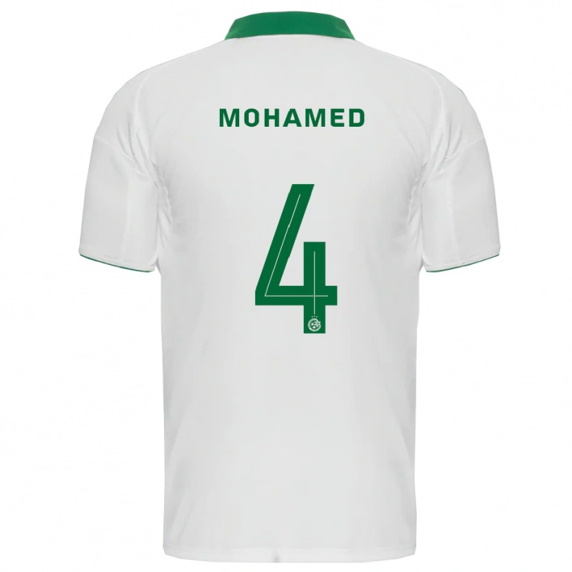 Danxen Donna Maglia Ali Mohamed #4 Bianco Verde Kit Gara Away 2025/26 Maglietta