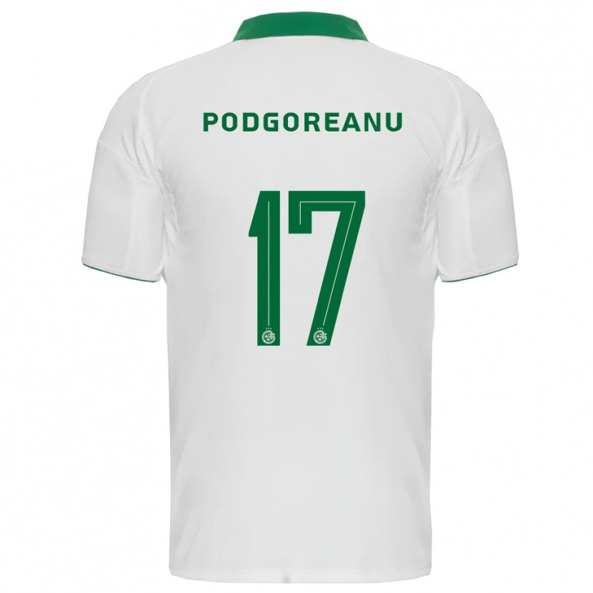 Danxen Donna Maglia Suf Podgoreanu #17 Bianco Verde Kit Gara Away 2025/26 Maglietta