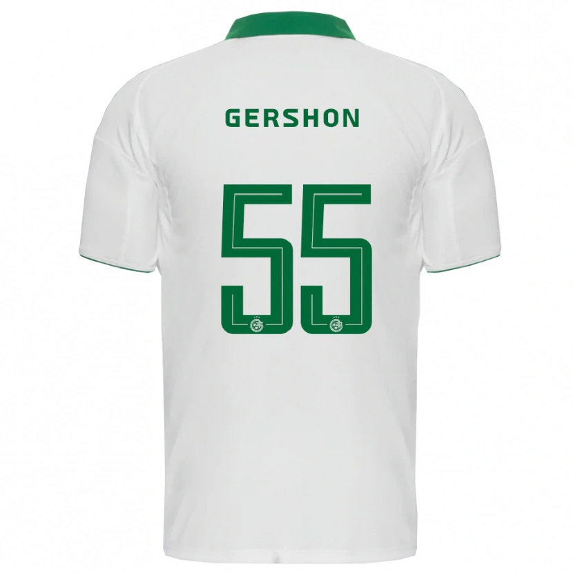 Danxen Donna Maglia Rami Gershon #55 Bianco Verde Kit Gara Away 2025/26 Maglietta