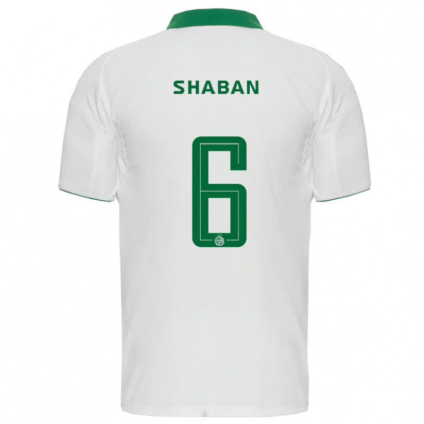 Danxen Donna Maglia Loay Shaban #6 Bianco Verde Kit Gara Away 2025/26 Maglietta