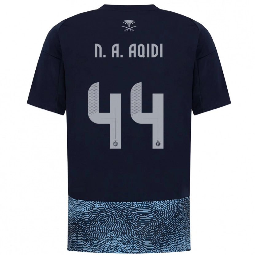 Danxen Donna Maglia Nawaf Al-Aqidi #44 Navy Azzurro Cielo Kit Gara Away 2025/26 Maglietta