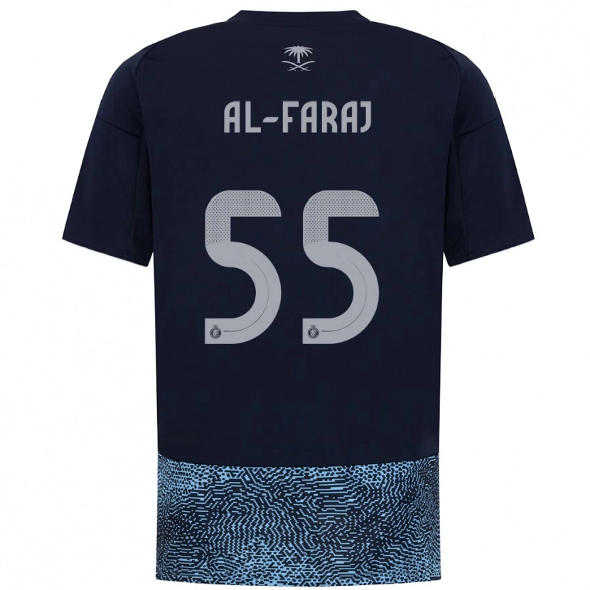 Danxen Donna Maglia Abdulaziz Al-Faraj #55 Navy Azzurro Cielo Kit Gara Away 2025/26 Maglietta