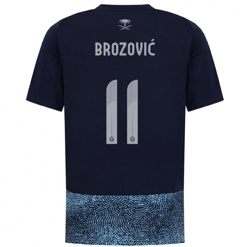 Danxen Donna Maglia Marcelo Brozović #11 Navy Azzurro Cielo Kit Gara Away 2025/26 Maglietta