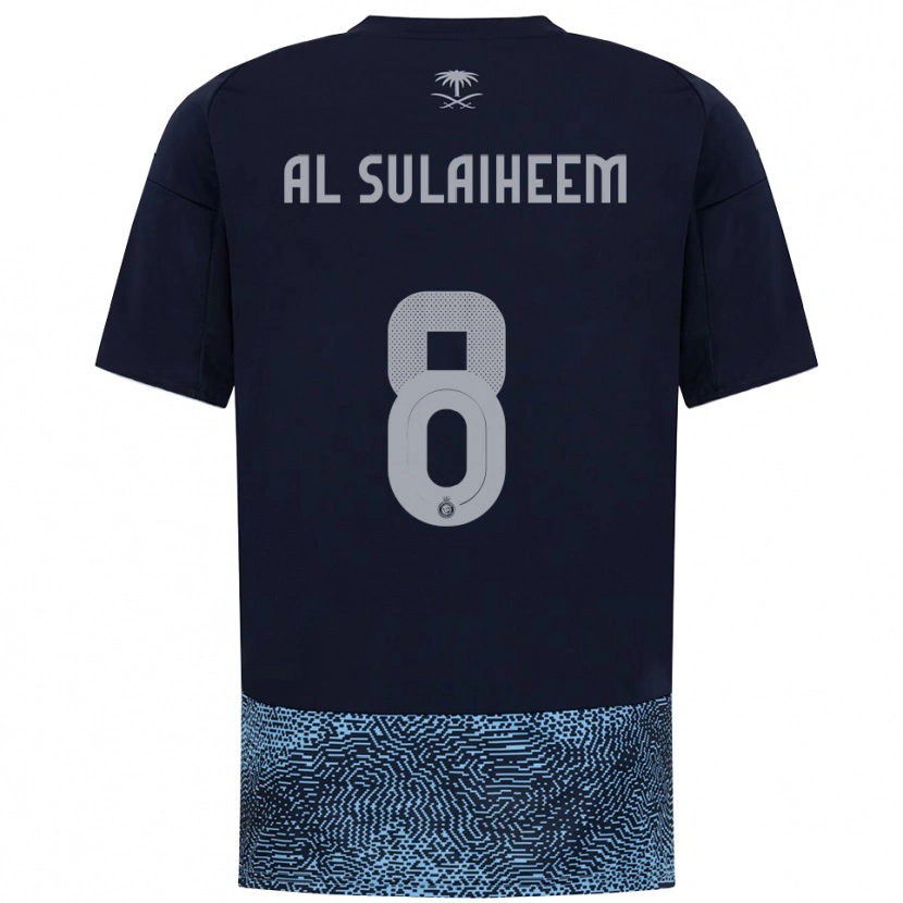 Danxen Donna Maglia Abdulmajeed Al-Sulayhim #8 Navy Azzurro Cielo Kit Gara Away 2025/26 Maglietta