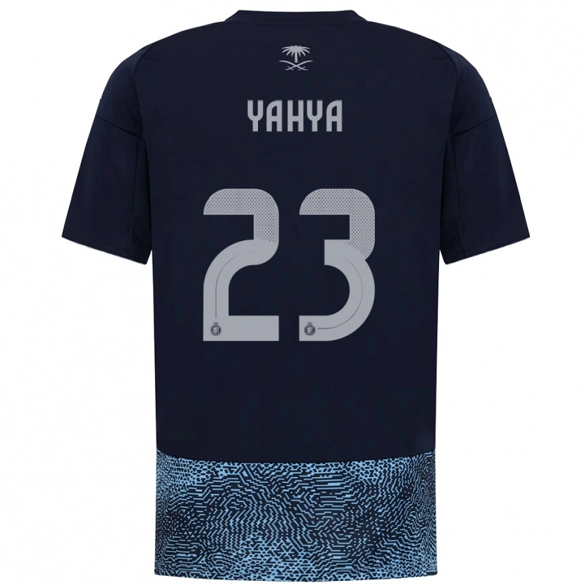 Danxen Donna Maglia Ayman Yahya #23 Navy Azzurro Cielo Kit Gara Away 2025/26 Maglietta