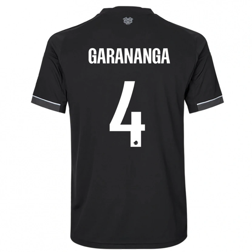 Danxen Donna Maglia Munashe Garananga #4 Nero Bianco Kit Gara Away 2025/26 Maglietta