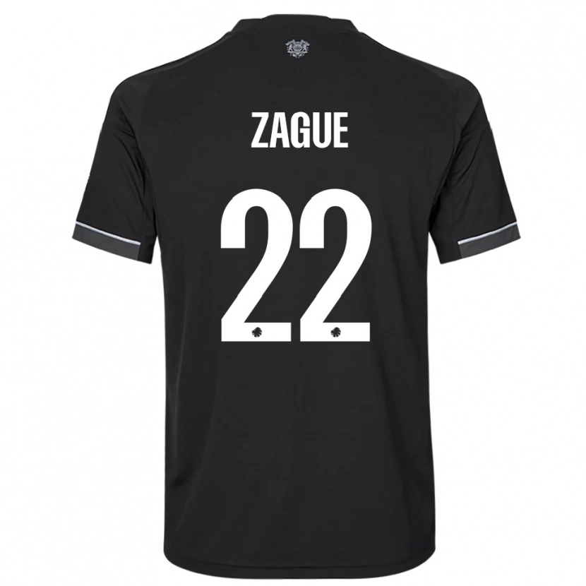Danxen Donna Maglia Yoram Zague #22 Nero Bianco Kit Gara Away 2025/26 Maglietta