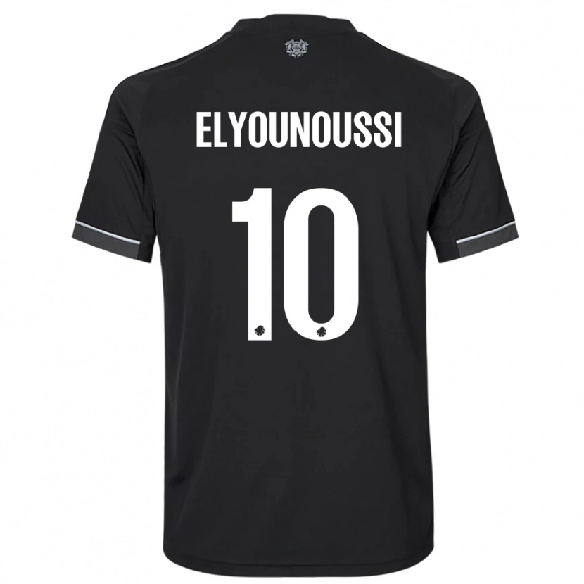 Danxen Donna Maglia Mohamed Elyounoussi #10 Nero Bianco Kit Gara Away 2025/26 Maglietta