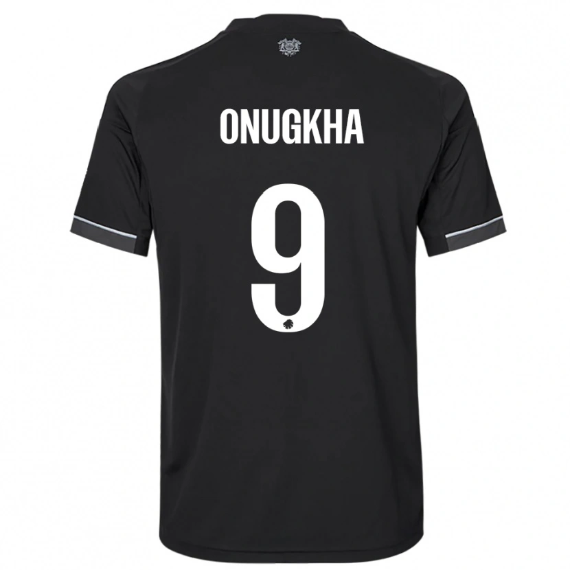 Danxen Donna Maglia German Onugkha #9 Nero Bianco Kit Gara Away 2025/26 Maglietta