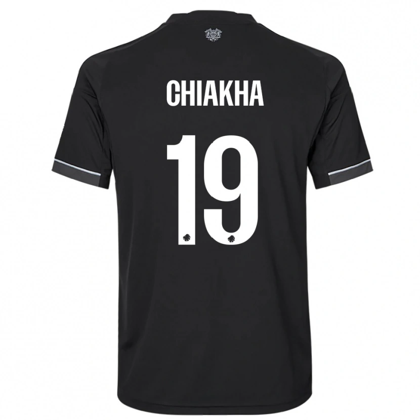 Danxen Donna Maglia Amin Chiakha #19 Nero Bianco Kit Gara Away 2025/26 Maglietta