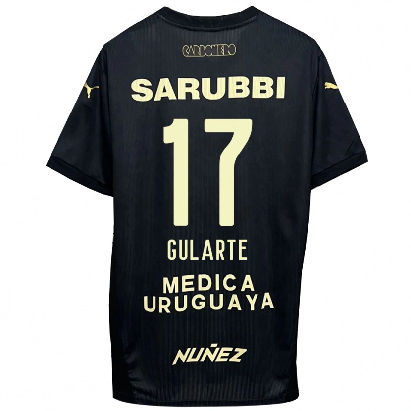 Danxen Donna Maglia Emanuel Gularte #17 Nero Oro Kit Gara Away 2025/26 Maglietta