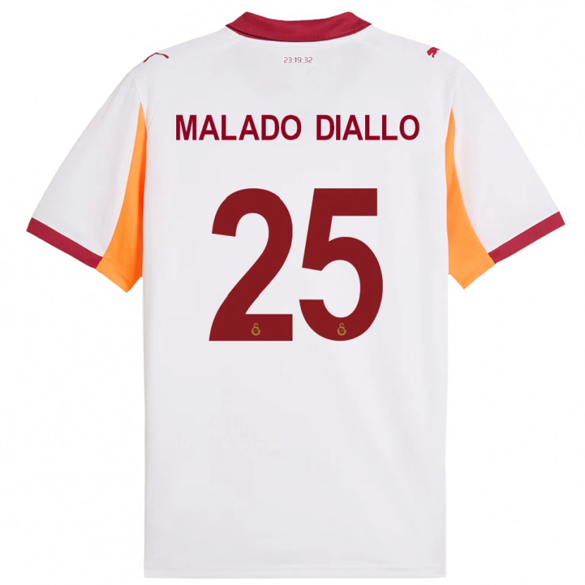 Danxen Donna Maglia Hapsatou Malado Diallo #25 Bianco Rosso Kit Gara Away 2025/26 Maglietta