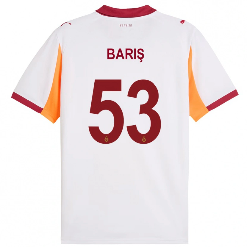 Danxen Donna Maglia Barış Alper Yılmaz #53 Bianco Rosso Kit Gara Away 2025/26 Maglietta