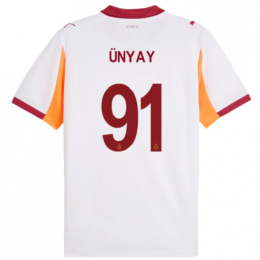 Danxen Donna Maglia Arda Ünyay #91 Bianco Rosso Kit Gara Away 2025/26 Maglietta