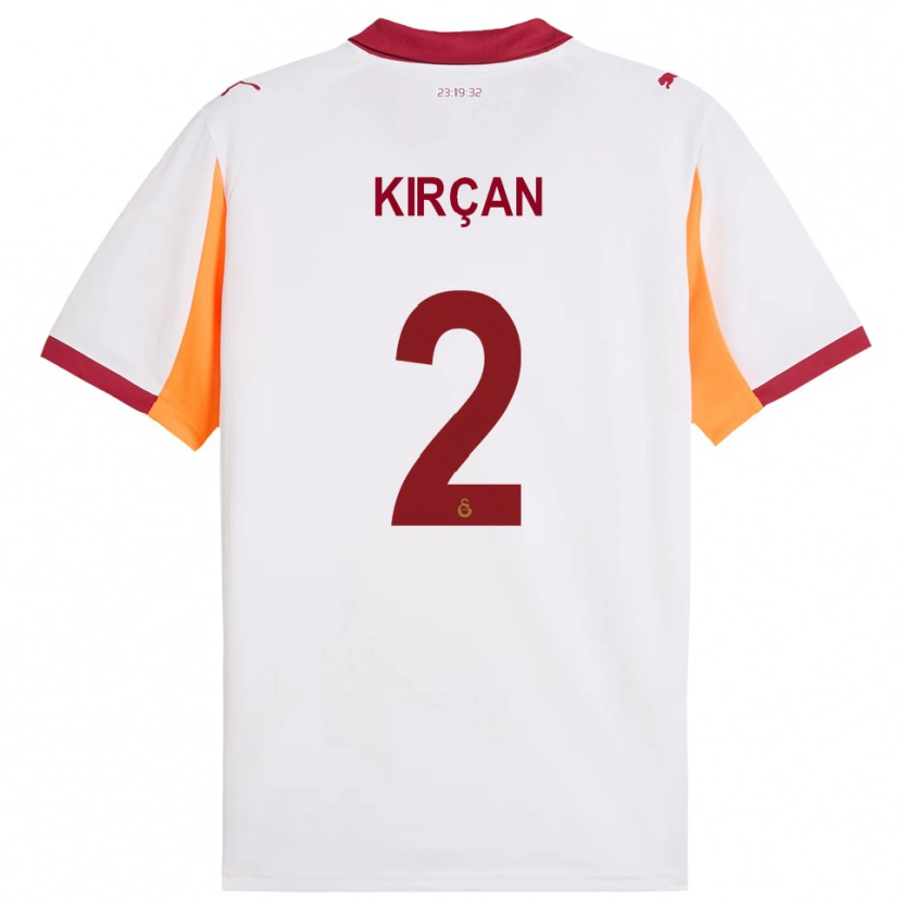 Danxen Donna Maglia Kerem Kırçan #2 Bianco Rosso Kit Gara Away 2025/26 Maglietta