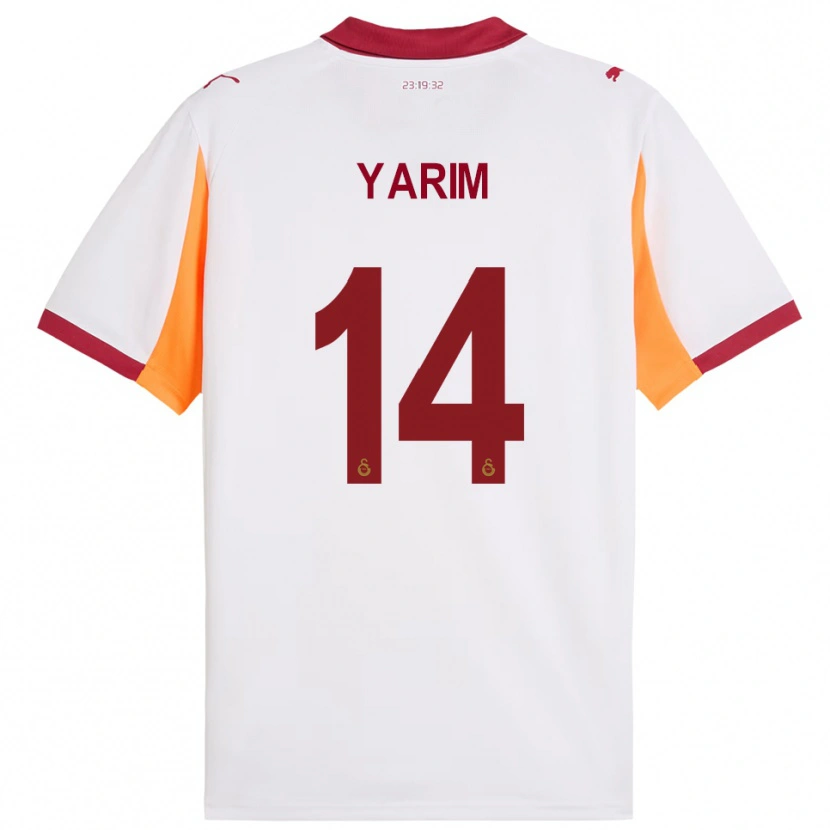 Danxen Donna Maglia Esra Yarım #14 Bianco Rosso Kit Gara Away 2025/26 Maglietta