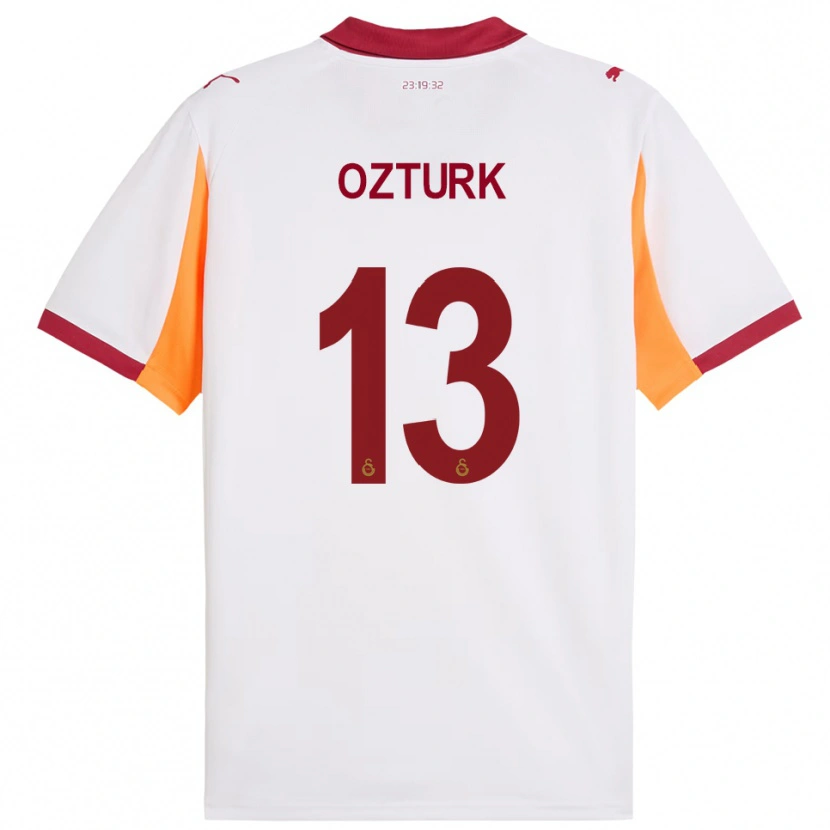 Danxen Donna Maglia Fatma Sare Öztürk #13 Bianco Rosso Kit Gara Away 2025/26 Maglietta