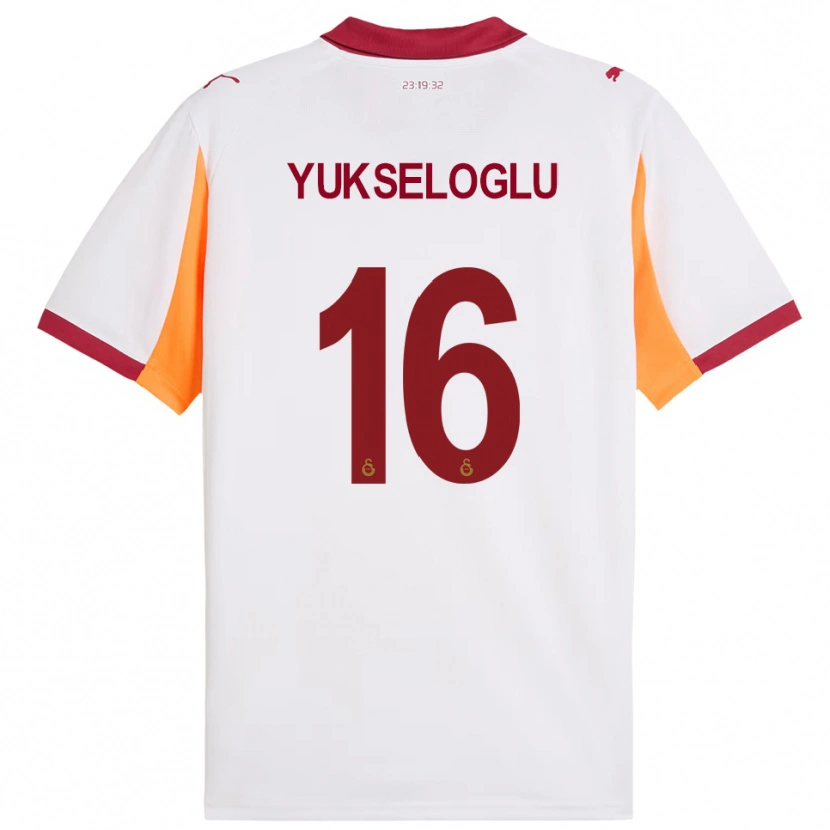 Danxen Donna Maglia Ayaz Yükseloğlu #16 Bianco Rosso Kit Gara Away 2025/26 Maglietta