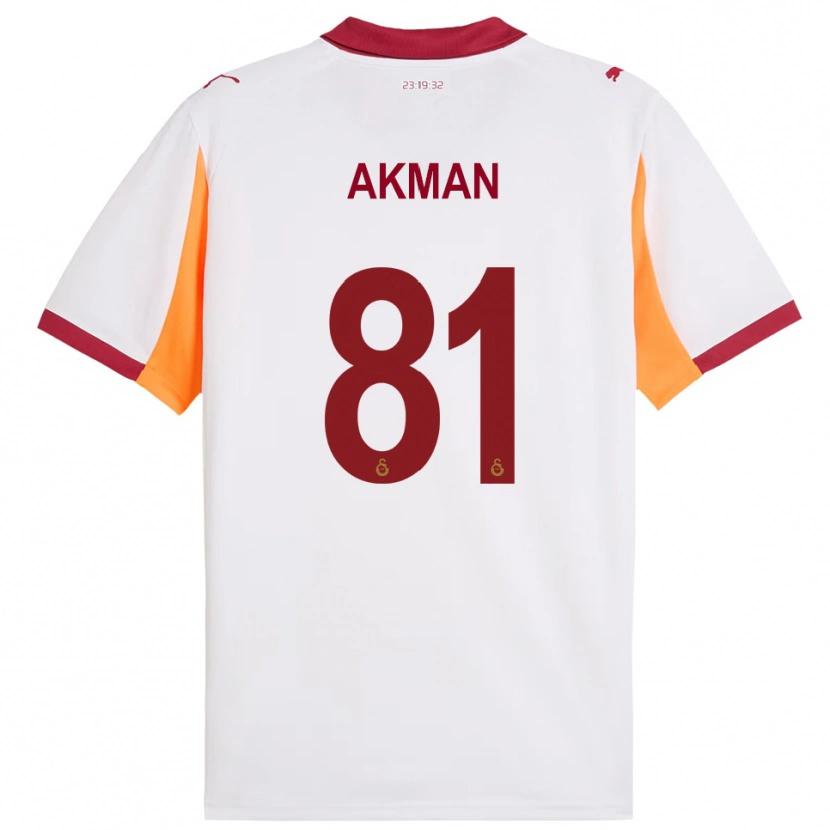 Danxen Donna Maglia Hamza Akman #81 Bianco Rosso Kit Gara Away 2025/26 Maglietta