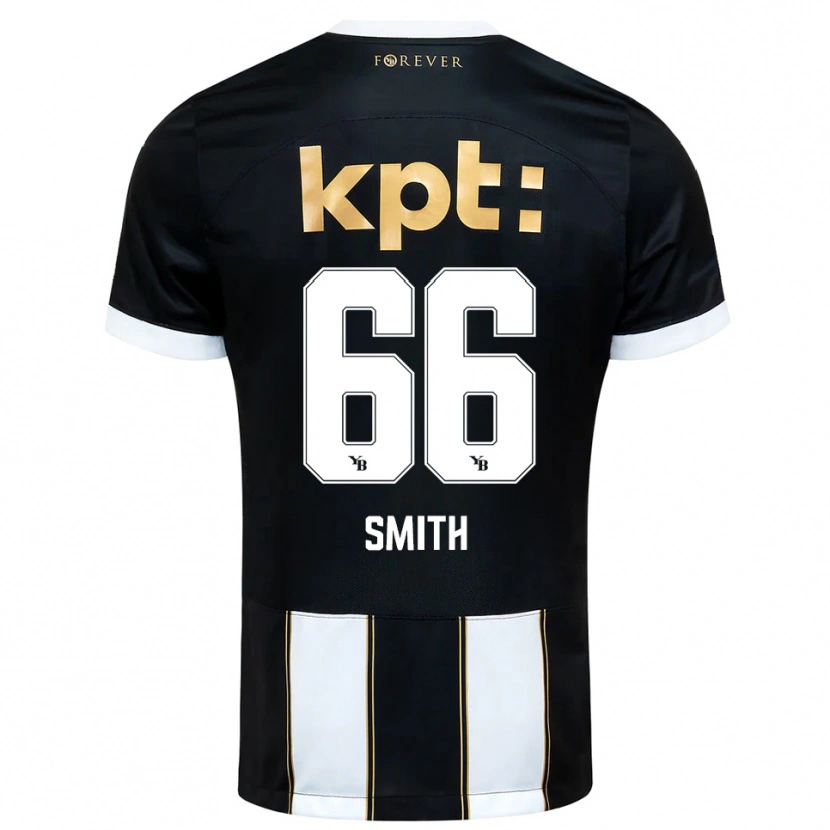 Danxen Donna Maglia Rhodri Smith #66 Nero Bianco Kit Gara Away 2025/26 Maglietta