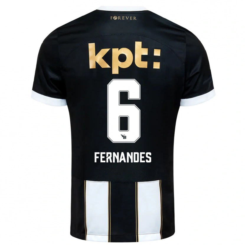 Danxen Donna Maglia Edimilson Fernandes #6 Nero Bianco Kit Gara Away 2025/26 Maglietta
