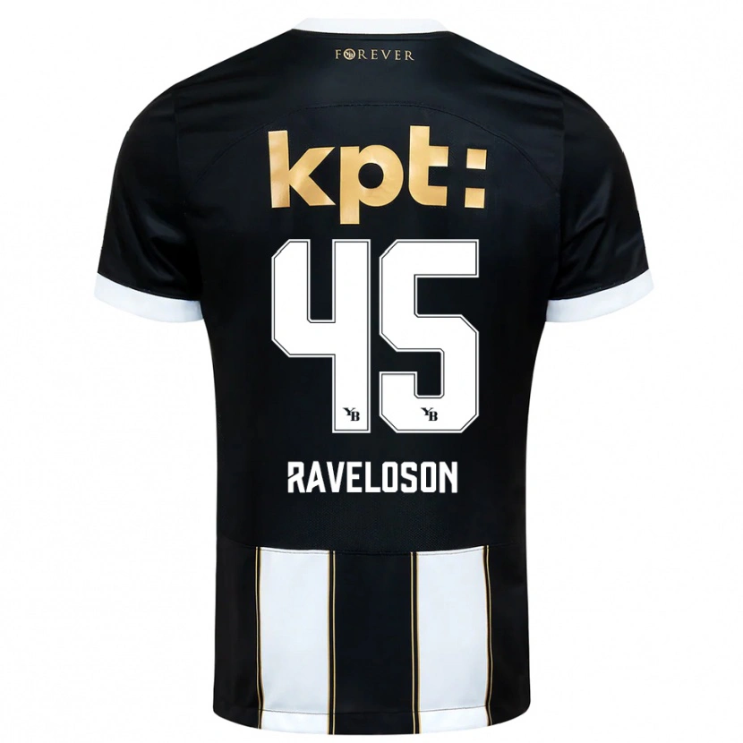 Danxen Donna Maglia Rayan Raveloson #45 Nero Bianco Kit Gara Away 2025/26 Maglietta