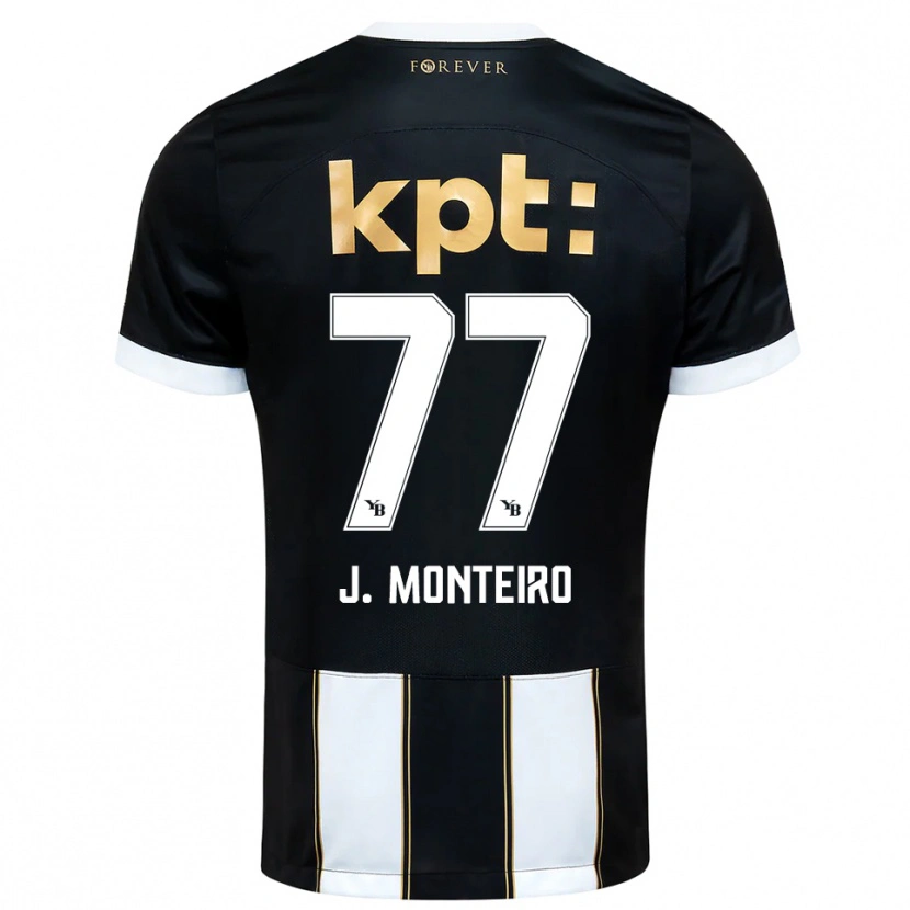 Danxen Donna Maglia Joël Monteiro #77 Nero Bianco Kit Gara Away 2025/26 Maglietta