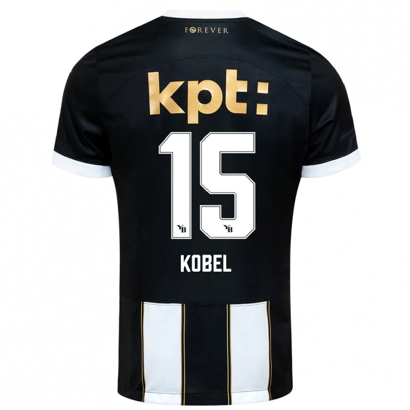 Danxen Donna Maglia Jori Kobel #15 Nero Bianco Kit Gara Away 2025/26 Maglietta