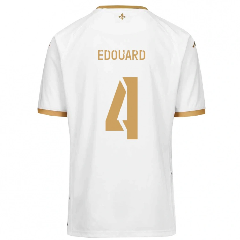 Danxen Donna Maglia Paul Edouard #4 Bianco Oro Kit Gara Away 2025/26 Maglietta