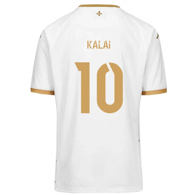 Danxen Donna Maglia Jawed Kalai #10 Bianco Oro Kit Gara Away 2025/26 Maglietta