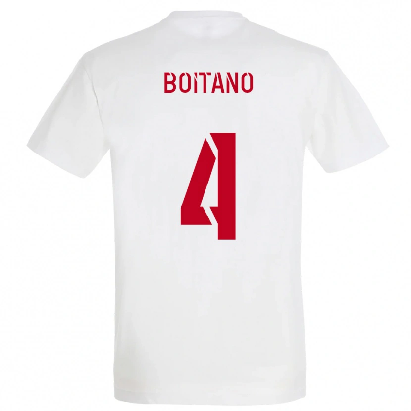 Danxen Donna Maglia Jean-Baptiste Boitano #4 Bianco Rosso Giallo Kit Gara Away 2025/26 Maglietta