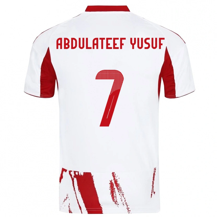 Danxen Donna Maglia Taiye Abdulateef Yusuf #7 Bianco Rosso Kit Gara Away 2025/26 Maglietta