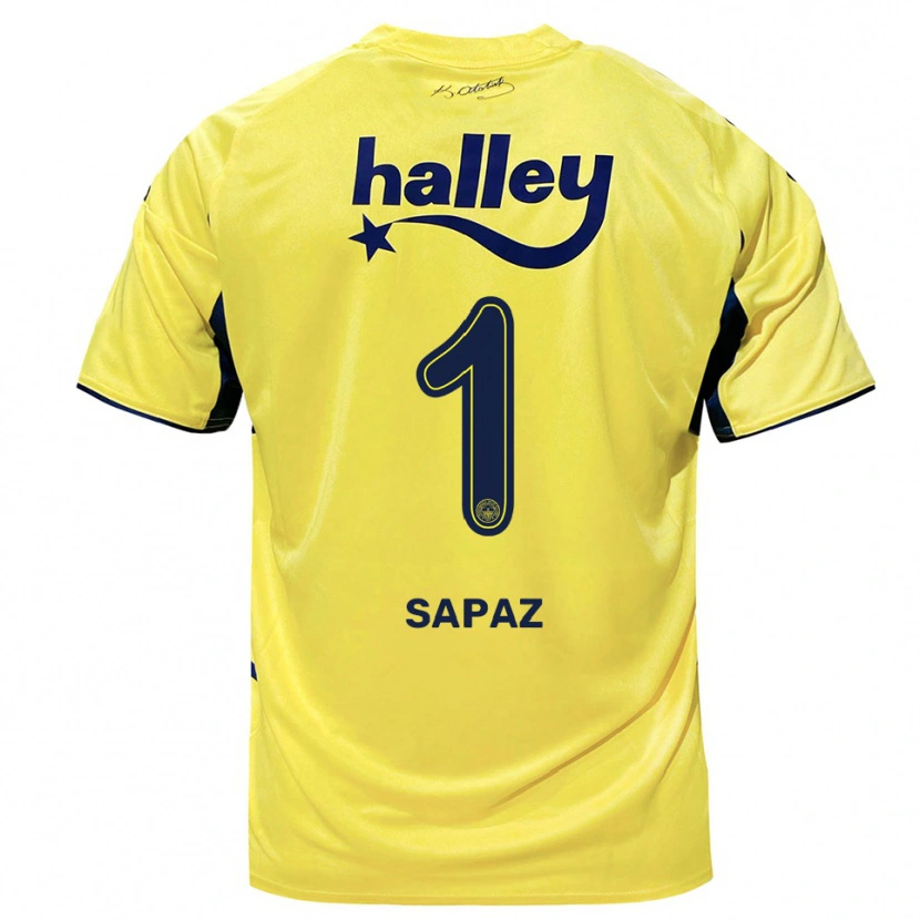 Danxen Donna Maglia Kuzey Sapaz #1 Giallo Navy Kit Gara Away 2025/26 Maglietta
