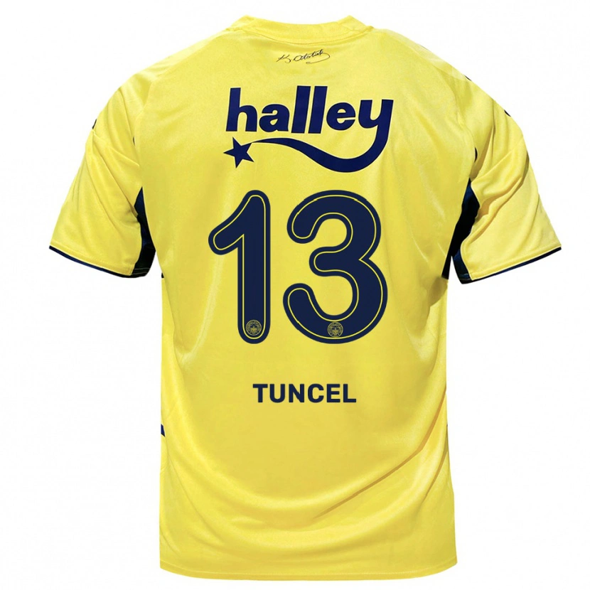 Danxen Donna Maglia Ercan Tuncel #13 Giallo Navy Kit Gara Away 2025/26 Maglietta