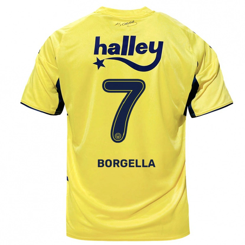 Danxen Donna Maglia Roselord Borgella #7 Giallo Navy Kit Gara Away 2025/26 Maglietta