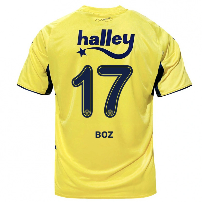 Danxen Donna Maglia Yasir Boz #17 Giallo Navy Kit Gara Away 2025/26 Maglietta